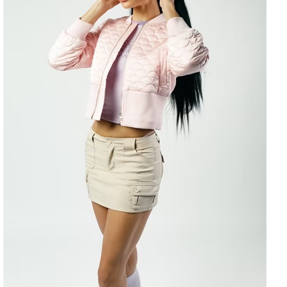 O’Dolly Dearest Jackets & Blazers - O’DOLLY DEAREST The Polly Jacket Pink Scallop Quilted Bomber
Size S - NWOT